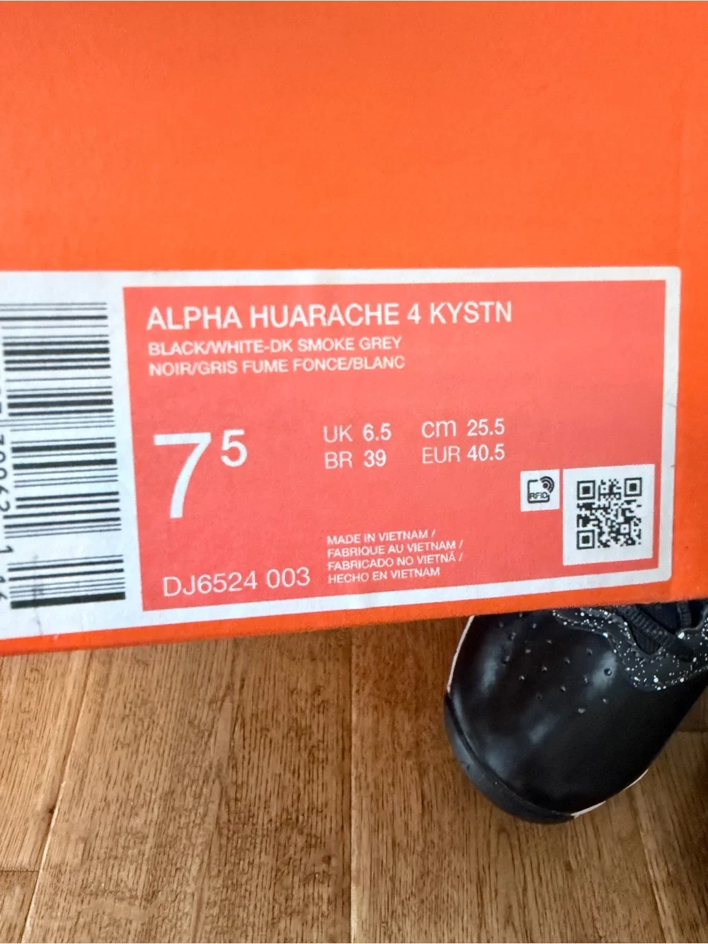 New Nike Alpha Huarache 4 Kystn Baseball Cleats Mens Size 7.5 Dj6524-003 Black - Picture 3 of 6